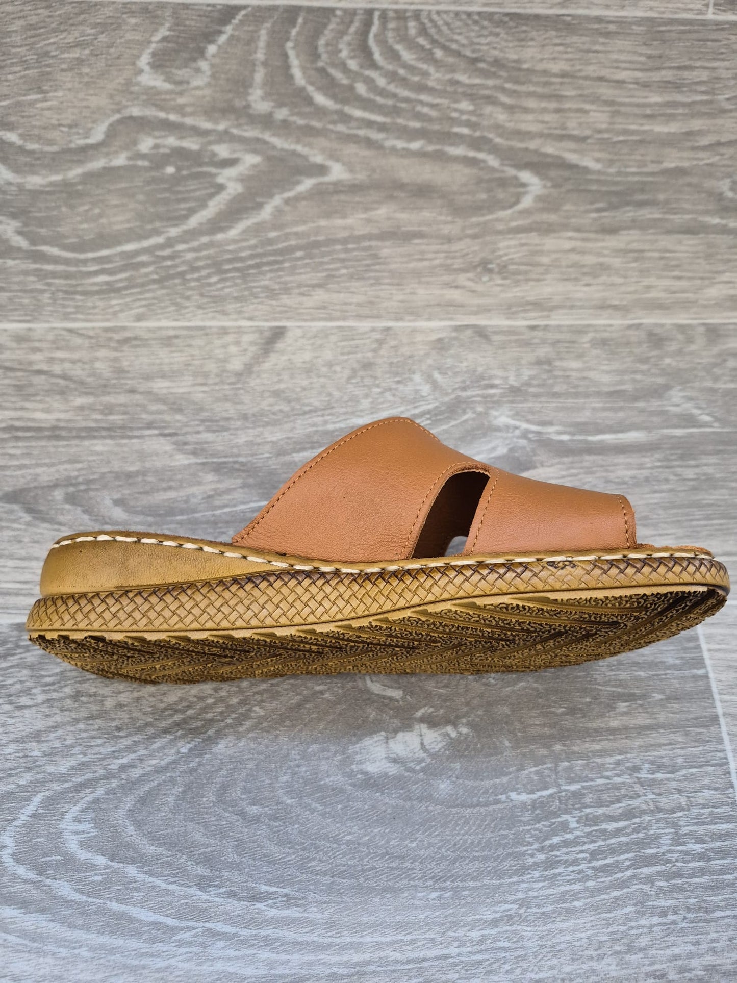 Taba (Hermes Model) Ortopedik Tabanlı kadın Deri Terlik