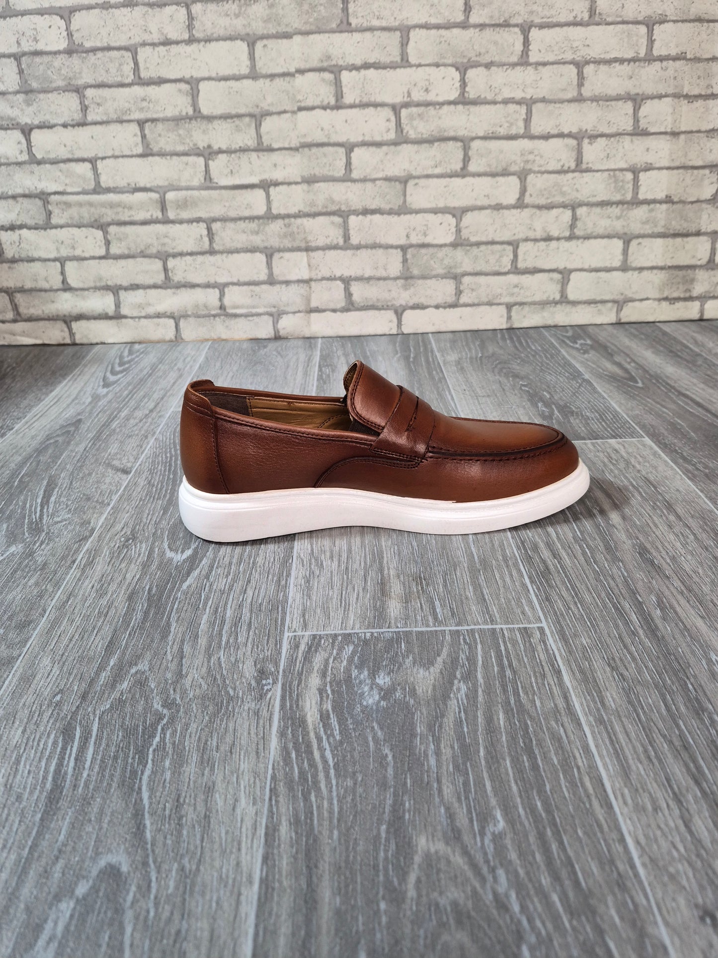 Taba deri erkek ayakkabı